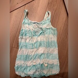 Ricki's Aqua and White Tie-Dye Tank Top